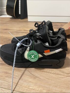 Nike Black and White Men's Sneakers with Orange Accent